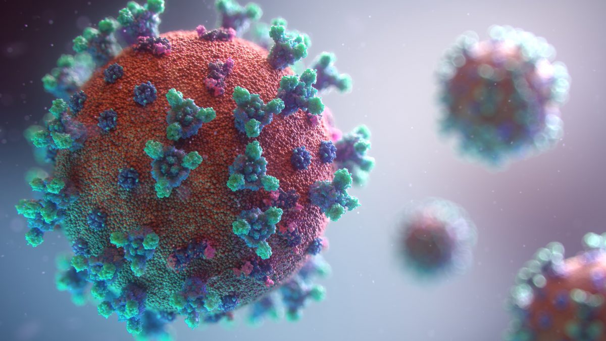 Microscopic image depicting Coronavirus or other infectious disease