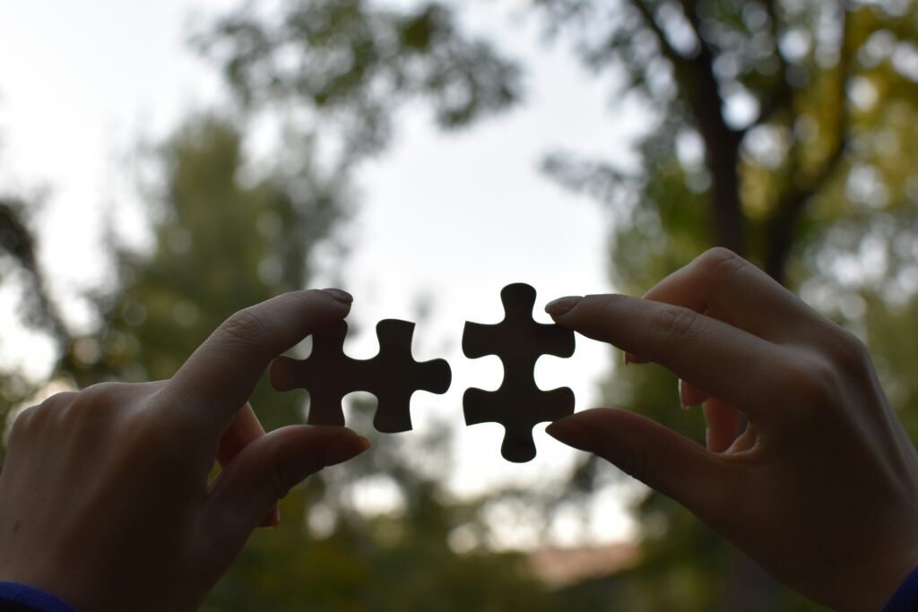 two puzzle pieces to symbolize the clinical application of Counterstrain